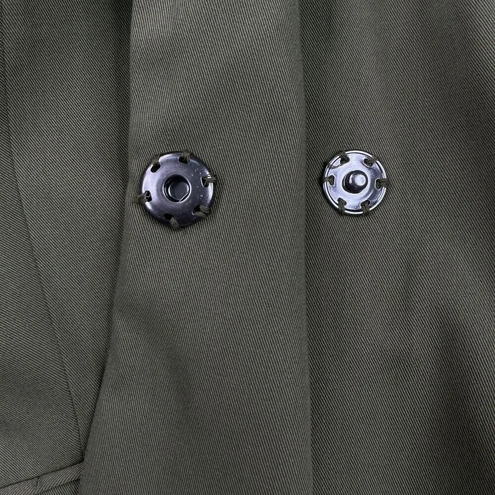 Eloquii Blazer Jacket sz 18 Army Green Belt Detail Peak Lapel Office Preppy NWT - Picture 10 of 12